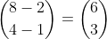 \binom{8-2}{4-1} = \binom{6}{3}